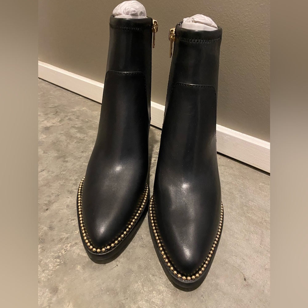 Coach Pell leather booties black new with new box - Picture 2 of 10